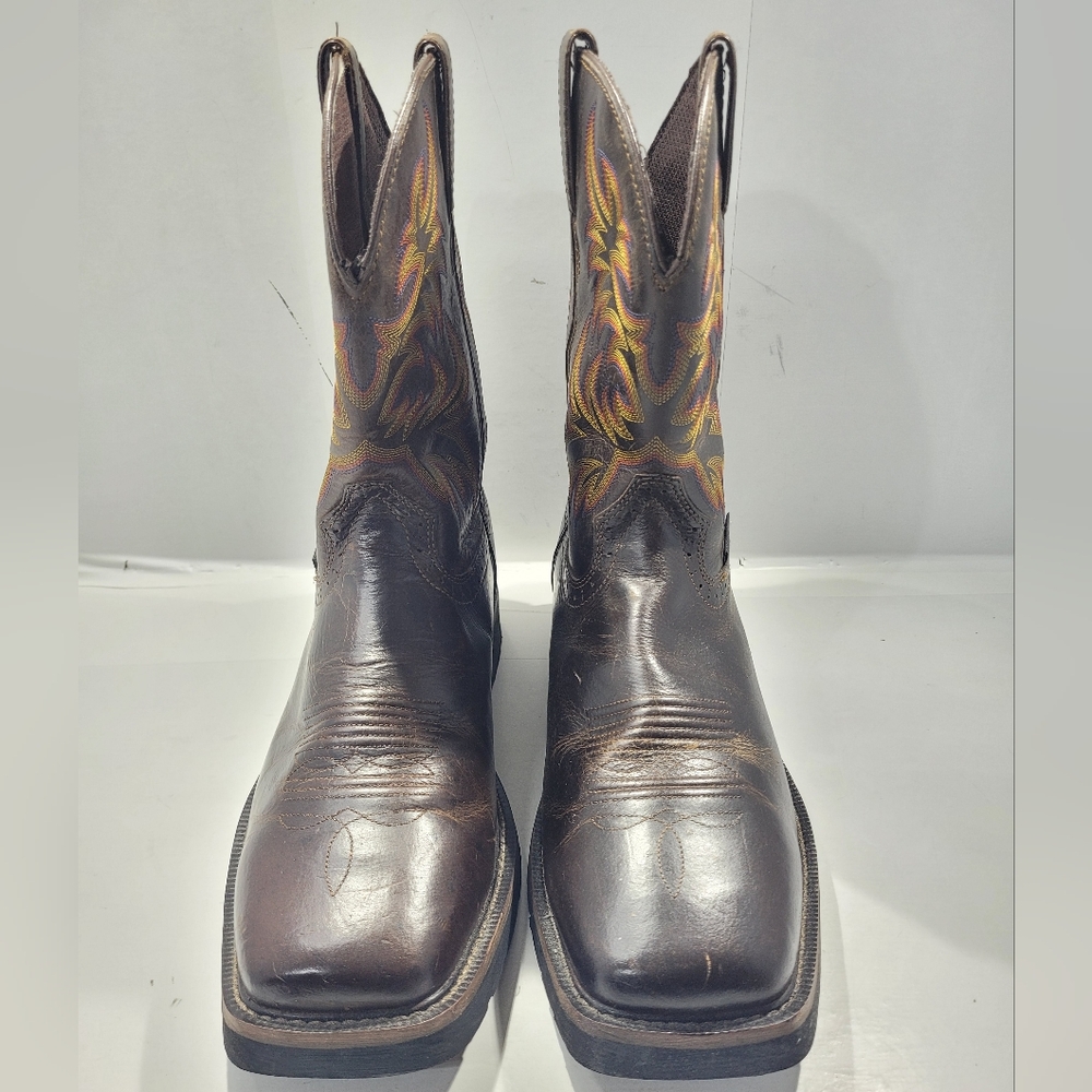 JUSTIN ORIGINAL WORK COWBOY BOOTS STAMPEDE DRILLER LEATHER MEN'S 13EE [WK4689]